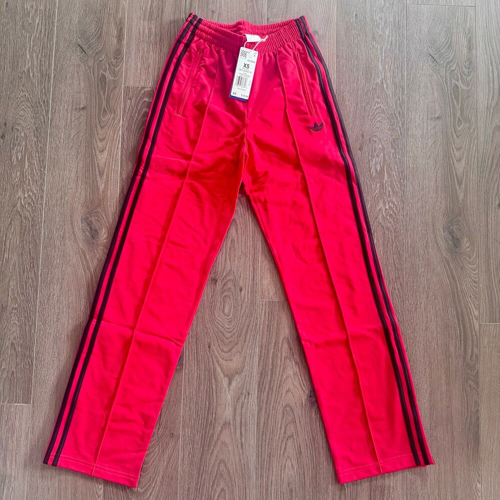 Adidas Originals Firebird Track Pants Classic Fit Red Black XS Better Scarlet - Picture 4 of 12